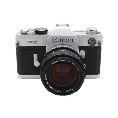 MÁY ẢNH FILM CANON FX KÈM LENS CANON FD 50MM 1.4 SSC CŨ