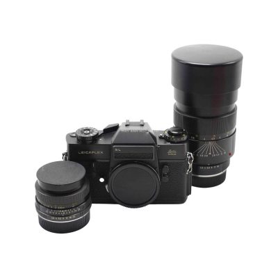 BỘ MÁY FILM LEICAFLEX SL KÈM ỐNG KÍNH LEICA ELMARIT 35MM F/2.8 VÀ LEICA APO 180MM F/2.8 HÀNG XÁCH TAY CŨ
