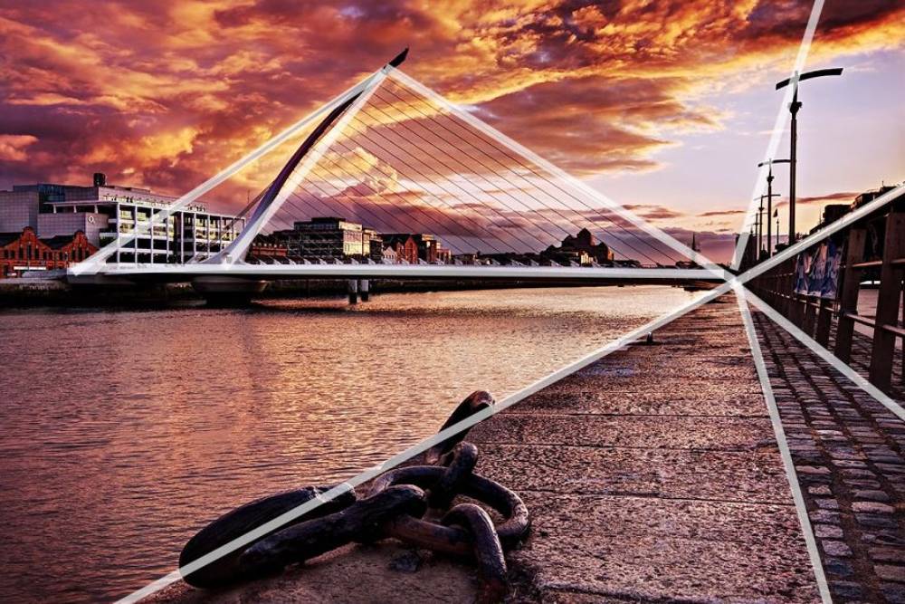 Bức ảnh cây cầu Samuel Beckett tại Dublin