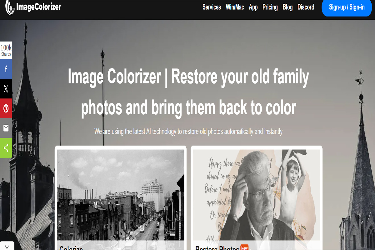 Hướng dẫn sử dụng website Image Colorizer để phục chế ảnh