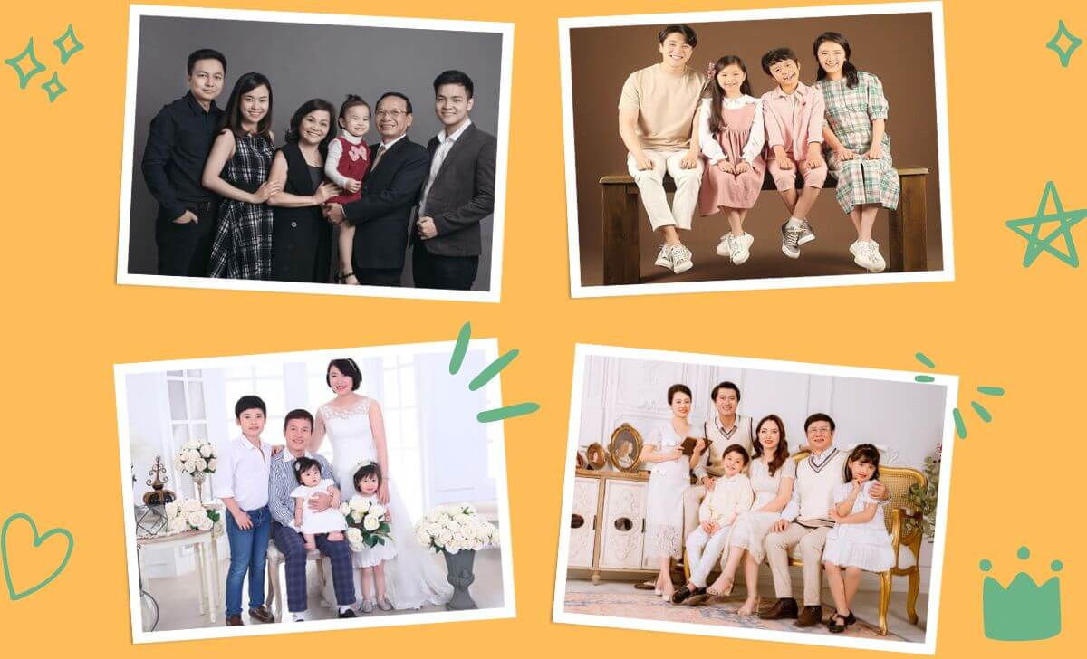 Chụp ảnh các thành viên gia đình theo concept truyền thống Chụp ảnh các thành viên gia đình theo concept truyền thống
