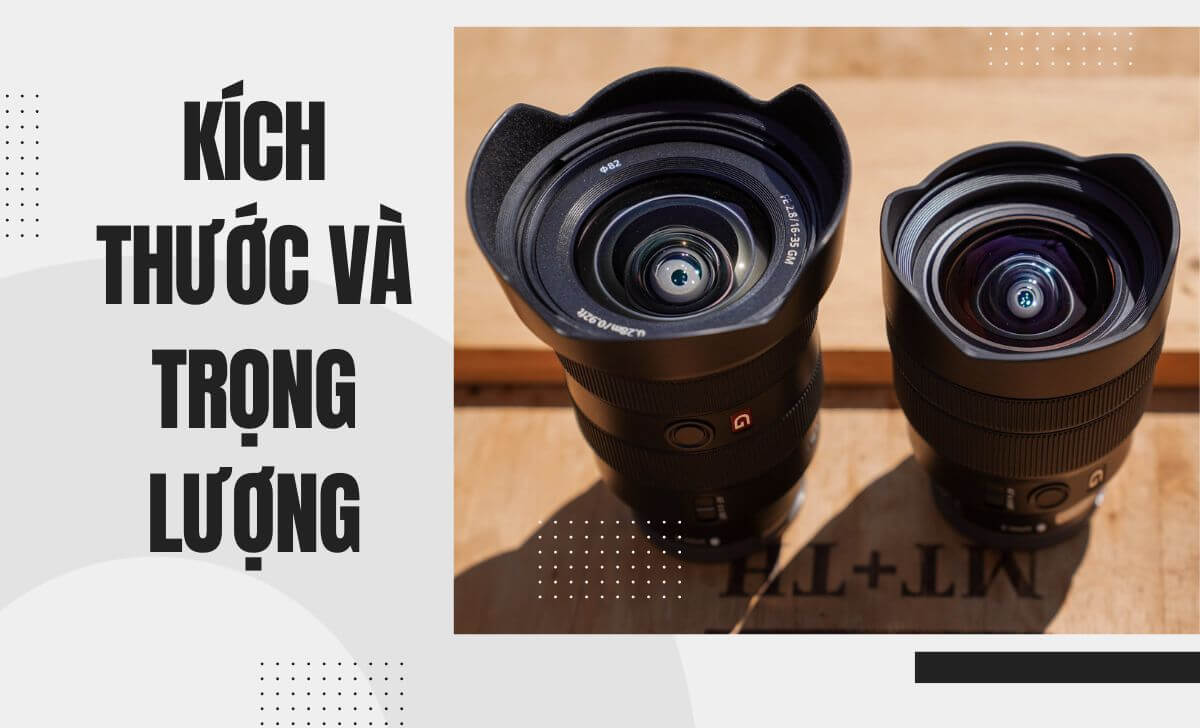 So sánh về trọng lượng giữa 2 loại ống kính So sánh về trọng lượng giữa 2 loại ống kính