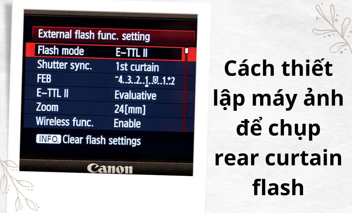 Theo cài đặt mặc định, đa số các máy ảnh được thiết lập chế độ đồng bộ màn đầu tiên